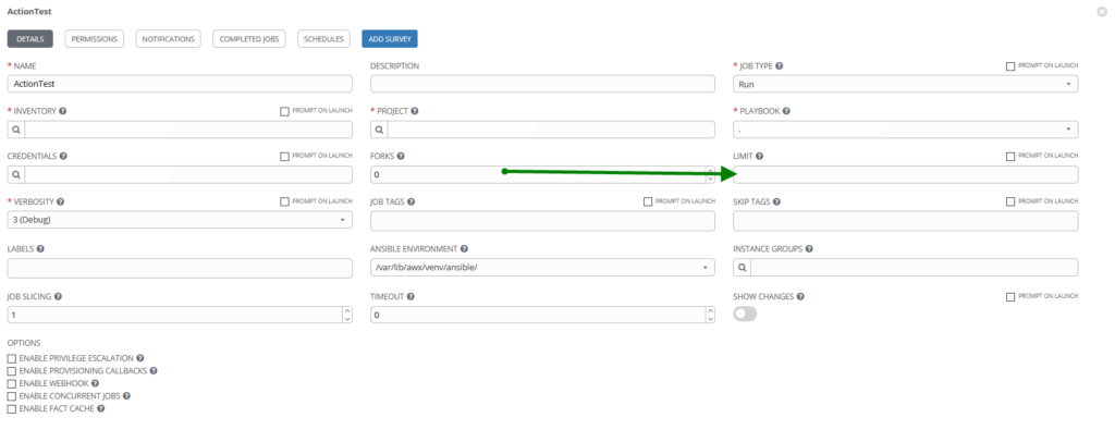 AWX Limit collection